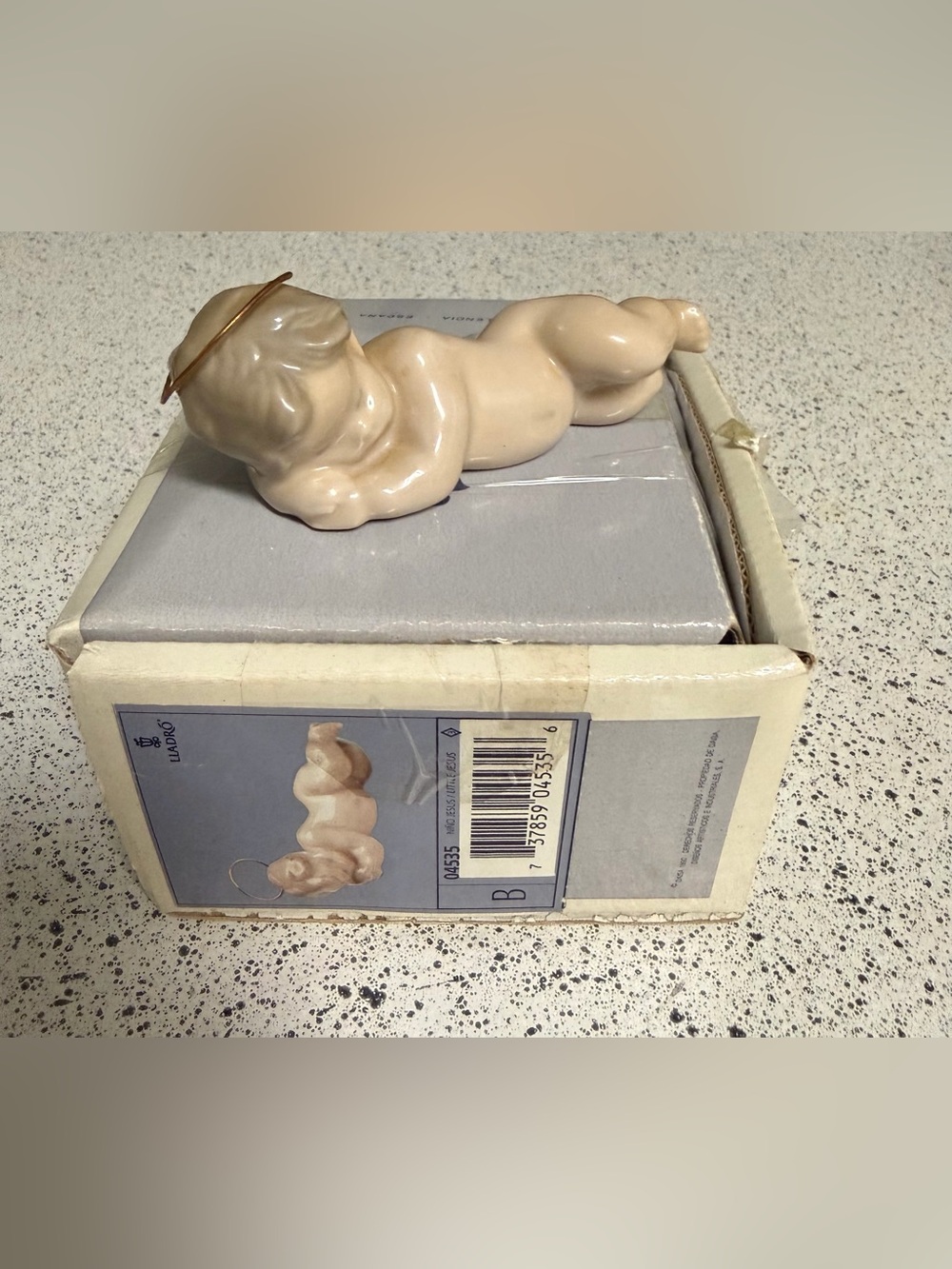 Vintage LLADRO Sleeping Baby Cherub Angel #4535 4" Figurine NIB